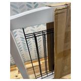 ZJSF Freestanding Dog Fence Indoor, Foldable Dog Gate for Doorways, Stairs or Hallways, Sturdy Wood Extra Wide Pet Gate with Support Feet for The House, White, 24 "Height-3 Panels