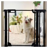 Retails for $140! Clear Acrylic Baby Gate 29.5-37.8" Wide Pressure Mount Clear Dog Gate Indoor - No Drill Auto Close, Walk Through Baby Gates for Stair & Doorways & Hallway
