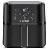 Chefman Air Fryer 4 QT Compact Airfryer for Quick & Easy Meals in Minutes, Features Hi-Fry Technology for Extra Crisp, Touchscreen Controls with 4 Presets, Nonstick & Dishwasher Safe Basket - Black