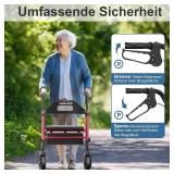 Foldable Rollator Walkers with Seat for Seniors, 8