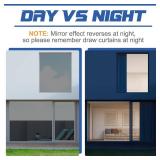 36 Inch X 26 Ft One Way Window Tint Privacy Reflective Daytime Mirror Film Sun Blocking Thermal Insulated Film Heat Control Static Cling Anti UV for Home Office (Silver)