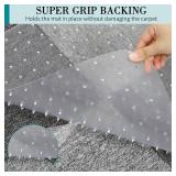 Office Chair Mat for Carpets, Clear Computer Desk Chair Mat for Low Carpeted Floors, Thick and Sturdy Carpet Protector, Easy Glide and Flat Without Curling(30