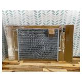 Wood Coffee Table, Mid Century Modern Triangle Coffee Table for Living Room, Rustic Solid Wood Legs and Tabletop, Farmhouse Walnut Accent Center Table for Small Spaces