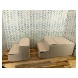 Dog Stairs for Small Dogs, 4 Tier Wider Pet Stairs for Couch and Beds, 17.7" H Non-Slip Dog Steps for Old Cats, Puppy, Small Medium Dogs, 17.7x23.6x17.7 inch, Beige