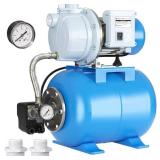 Retails for $150! FOTING 1.5HP Shallow Well Pump with Pressure Tank, 115V 1340GPH Automatic Irrigation Water Booster Jet Pump, Water Pumps Booster System 164FT for Home Garden Lawn Farm