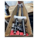3PK Support Pole,Steel Telescopic Quick Adjustable 3rd Hand Support System, Support Rod, Supports up to 154 lbs Construction Rods for Cabinet Jacks Cargo Bars Drywalls Extends from 50 Inch to 118 Inch