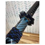 Japanese Samurai Katana Sword, 1060 High Carbon Steel Traditional Handmade, Blue Flame Full Tang, High-Performance/Razor-Sharp, Gifts for Men/Boys