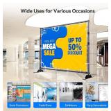 Retails for $120! Takerers 10x10 ft Adjustable Backdrop Banner Stand, Extra Thick Heavy Duty Aluminum Alloy Background Stand Kit with Carry Bag & Sand Bags, Photography Frame Stand for Trade Show Phot