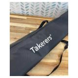 Retails for $120! Takerers 10x10 ft Adjustable Backdrop Banner Stand, Extra Thick Heavy Duty Aluminum Alloy Background Stand Kit with Carry Bag & Sand Bags, Photography Frame Stand for Trade Show Phot