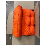 Tangkula Chaise Lounge Cushions Outdoor, 73 x 22 Inch Patio High Back Recliner Cushion with 4 String Ties, 4 Thick Padded Lounge Chair Cushion Replacement for Outdoor Indoor Furniture (1, Orange)
