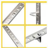 Adjustable Shelf Bracket 40 Inch 8 Pack Silver Shelf Pilaster Strips Shelf Rail Shelf Track Adjustable Wall Shelves Shelf Standards and Supports for Cabinet Closet Organization