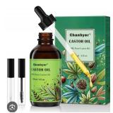 Chanhyer Castor Oil Natural Cold-Pressed,100% Pure,Moisturizing for Skin, Hair Care, Hexane Free,Eyelash Growth Serum, Perfect for Massage(4 fl oz/ 118 ml)