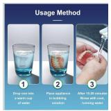 Retainer Cleaner Tablets for Invisalign, Mouth Guard Cleaner, Dissolve Stains, Odors and Plaque Dental Retainers for Aligner - Night Guards - False Teeth Whitening (60 pcs) - BB 2027/9/25