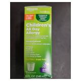 Amazon Basic Care 24 Hour Allergy Relief for Children, Cetirizine Hydrochloride Oral Solution 1 mg/mL, Grape Flavor, Dye Free, 8 fl oz (Pack of 1) - BB NOV 2026