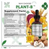 Vitamin B Complex Liquid Drops | Thiamine B1, B6, B2, B3, B4, B5, B7 B9, B12, Niacinamide, Paba, Choline Inositol Taurine Probiotics Beet Root Spirulina