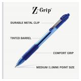 Zebra Pen Z-Grip Retractable Ballpoint Pen, Smooth-Flowing Blue Ink, 1.0mm Fine Point, School Supplies, Teacher Supplies, and Office Supplies, 36-Pack (25236)