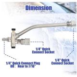 PEUTIER Foam Cannon Dual-Connector Accessory, 1/4 Inch Pressure Washer Gun Double Tip Attachment with 5pcs Pressure Washer Nozzles Pressure Washer Accessories for Car Motorcycle Washing Home Cleaning