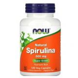 NOW Foods Natural Spirulina  500 mg  120 Veg Capsules BB 11/2025