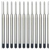 24 Pieces Replaceable Ballpoint Pen Refills 1.0mm Medium Point Metal Refill Smooth Writing Ball Point Pen Refills (Black Ink)
