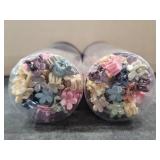 2-Pack 100 Pcs Mini Flower Hair Clips for Girls, Colorful Small Flower Claw Clips for Thick Hair, Cute Toddler Hair Accessories for Girls (200 pcs Total)