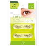 Lot of 2 False Eyelashes Lashever Natural Series, Japanese Natural Looking Fake Eyelashes A Day Long Lasting Wear, Reusable Strip, Lightweight & Comfortable, 2 Pairs, Natural 104 Black