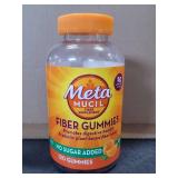 Metamucil Fiber Gummies for Adults, No Sugar Added Orange Flavor, 5g Prebiotic Plant Based Fiber Supplement Blend, 120 Count BB AUG 2027