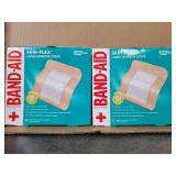 Lot of 2 Band-Aid Brand Skin-Flex Adhesive Flexible Wound Covers  Large  6 Ct per Box