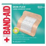 Lot of 2 Band-Aid Brand Skin-Flex Adhesive Flexible Wound Covers  Large  6 Ct per Box