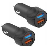 USB C Car Charger, 2-Pack 54W Dual Port USB-C Car Accessories Power Adapter PD/QC Fast Charging Cigarette Lighter for iPhone 16/15/14/13/12/11 Pro Max, iPad, Samsung Galaxy S25/S24/S23, Pixel, Android