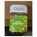 OLLY Daily Energy Gummy, Caffeine Free, Vitamin B12, CoQ10, Goji Berry, Adult Chewable Supplement, Tropical Flavor - 60 Count - BB 7/25