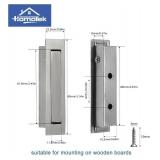 HOMOTEK Recessed Pocket Door Pull Handle, Edge Flush Pull, Hidden Finger Pull, Modern Pocket Hardware for Sliding Door, Size: 80x22x16mm, Stainless Steel 304 (Satin Nickel, 2pack)