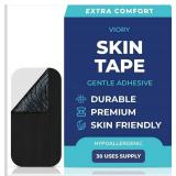 VIORY Skin Tape (30 Pack) - Pain Free Removal, Hypoallergenic, Latex Free & Gentle - Skin Friendly Adhesive Cotton Tape