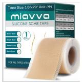 Silicone Scar Sheets | Silicone Scar Tape | Scar Tape For Surgical Scars | Silicone Scar Removal Strips For Surgical | C-Section,Tummy Tuck,Keloid Scars(1.6"X 79" Roll-2M) Keloid Bump Removal"