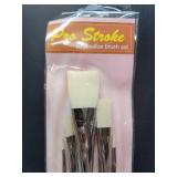Creative Mark Powercryl Ultimate Acrylic Paint Brushes - Flat Set of 5, Artist Paint Brushes, 3 Diameters of Synthetic Hair Filament, Fine Control of Heavy Acrylics, Water Soluble Oils, and More