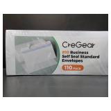 #10 Self Seal Security Envelopes, 110 Count, 4-1/8" x 9-1/2" 24 lb Paper NO Window White Strip and Seal for Privacy & Business"
