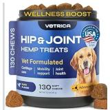 Vetrica Glucosamine for Dogs - Hemp Joint Supplement for Dogs - Glucosamine Chondroitin Chews with MSM - Soft Chews for Canine Mobility Support - Hip & Joint Pain Relief - Hemp Seed Oil, Turmeric, Col