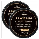 All-Natural Lick Safe Dog Paw Balm for Dogs & Cats | Dog Paw Pad Balm | Snout Soother for Dogs | Paw Balm Dogs and Dog Nose Balm for for Dry, Cracked, Irritated, Itchy Nose & Paws (1.23oz*2)