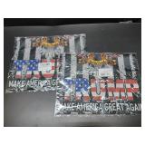 Lot of 2 JZYIZYU 45th 47th President Trump 2025 Garden Flag Patriotic American Bald Eagle Garden Flags for Outside 12x18 Double Sided We Took America Back Signs Outdoor House Yard Decorations