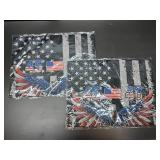 Lot of 2 JZYIZYU 45th 47th President Trump 2025 Garden Flag Patriotic American Bald Eagle Garden Flags for Outside 12x18 Double Sided We Took America Back Signs Outdoor House Yard Decorations
