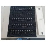 50-Hook Roll-Up Canvas Key Organizer Board