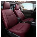 Luxury Burgundy Leather Car Seat Covers 2023-2025 Honda CRV - Item may vary slightly from photo  - Retail: $199
