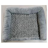 Deluxe Pet Bed Bundle - Gray Plush & White Memory Foam