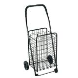 Dmi Durable Lightweight Folding Shopping Cart  Black