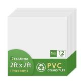 FASARXIU PVC Ceiling Tiles 2x2 ft - Retail: $110