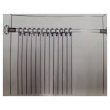 Zocone Adjustable Curtain Rod Set - Black