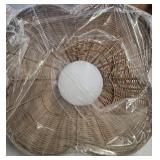 Round Wicker Decorative Hanging Light
