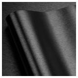 Brushed Black Stainless Steel Contact Paper