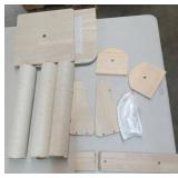 Unfinished Wood Cat Window Perch Parts Kit *Broken Pieces (see photos)  - Retail: $15