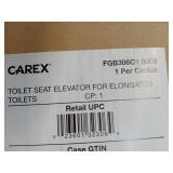 Carex Toilet Seat Riser  Elongated Raised Toilet Seat Adds 3.5 inches to Toilet Height  for Assistance Bending or Sitting  300 Pound Weight Capacity Toilet Riser - Retail: $25