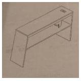 Fire Pattern Black Desk Model HM-003 *Missing Hardware & Instructions  - Retail: $129
